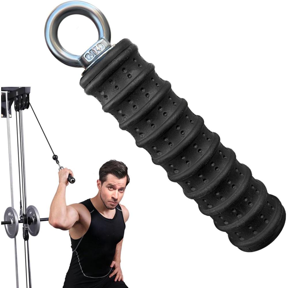 imageBLUSLM Ergonomic Tricep Rope Pulldown Attachments Upgraded 27 32 40 amp 47 Inch Extra Long Triceps Rope Cable Attachments for Gym LAT Pull Down Bar for Cable Machine Tricep Workout Cable AttachmentsSINGLE HANDLE1