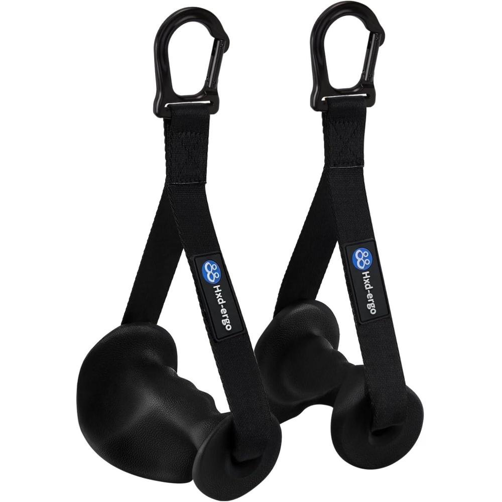imageHXDERGO Ergonomic Exercise Handles for Cable Machine Attachments Pilates Strength Training WorkoutResistance Bands Heavy Duty Working Out Handles AccessoriesIntegrated Carabiner