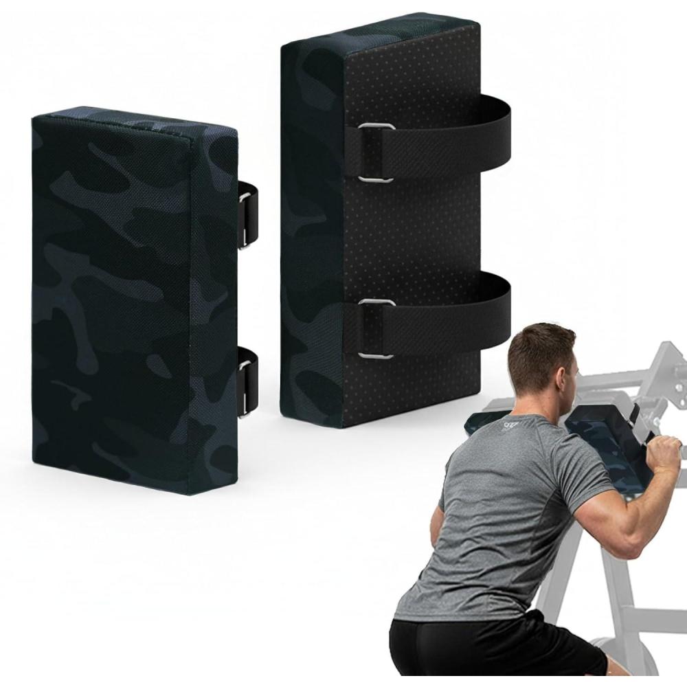imageJ Bryant Hack Squat Shoulder Pads 2 PCS  Thick Foam Cushion with Adjustable Straps Reduce Shoulder Pressure Compatible with Most Hack Squat amp Leg Press MachinesCamouflage