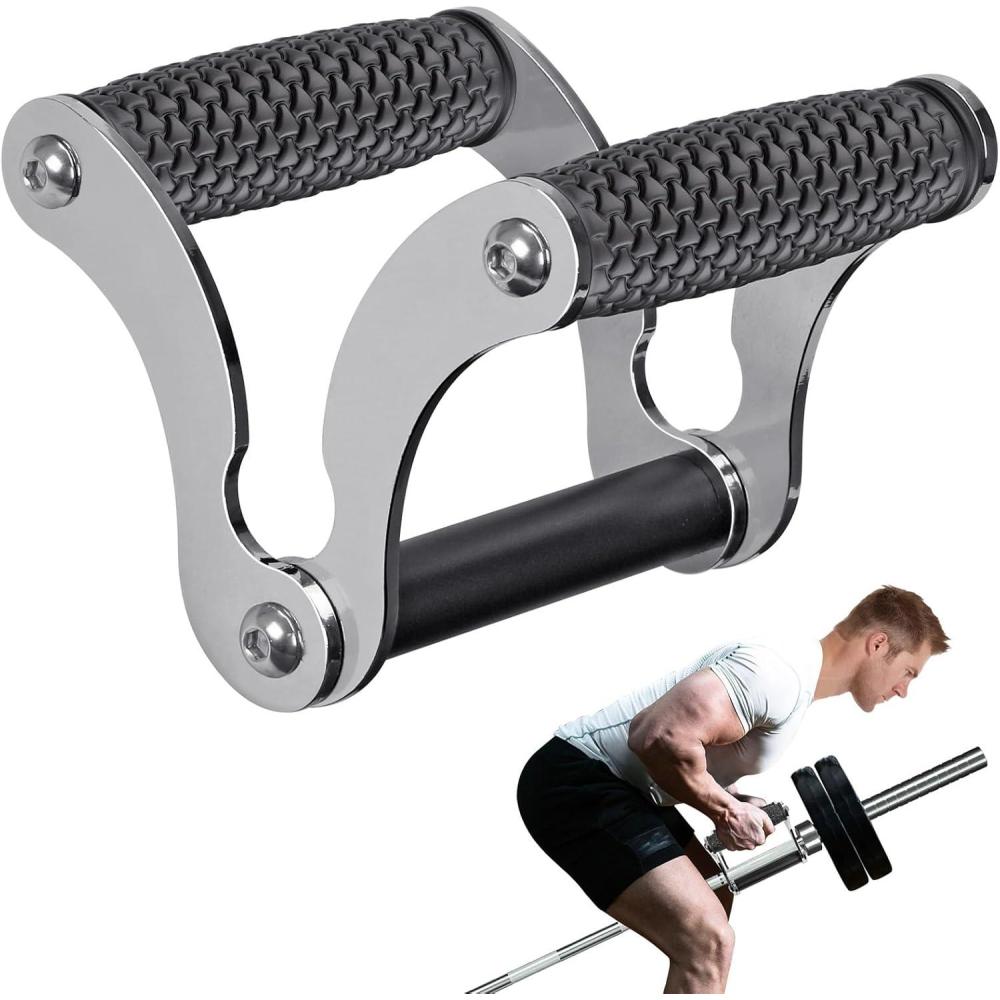imageKipika Wall Mount Landmine Attachment for 1 Standard Bar and 2 Olympic Bars Heavy Duty TBar Row Platform with Swivel Ideal for Home Gym WorkoutsLandmine Handle Attachment