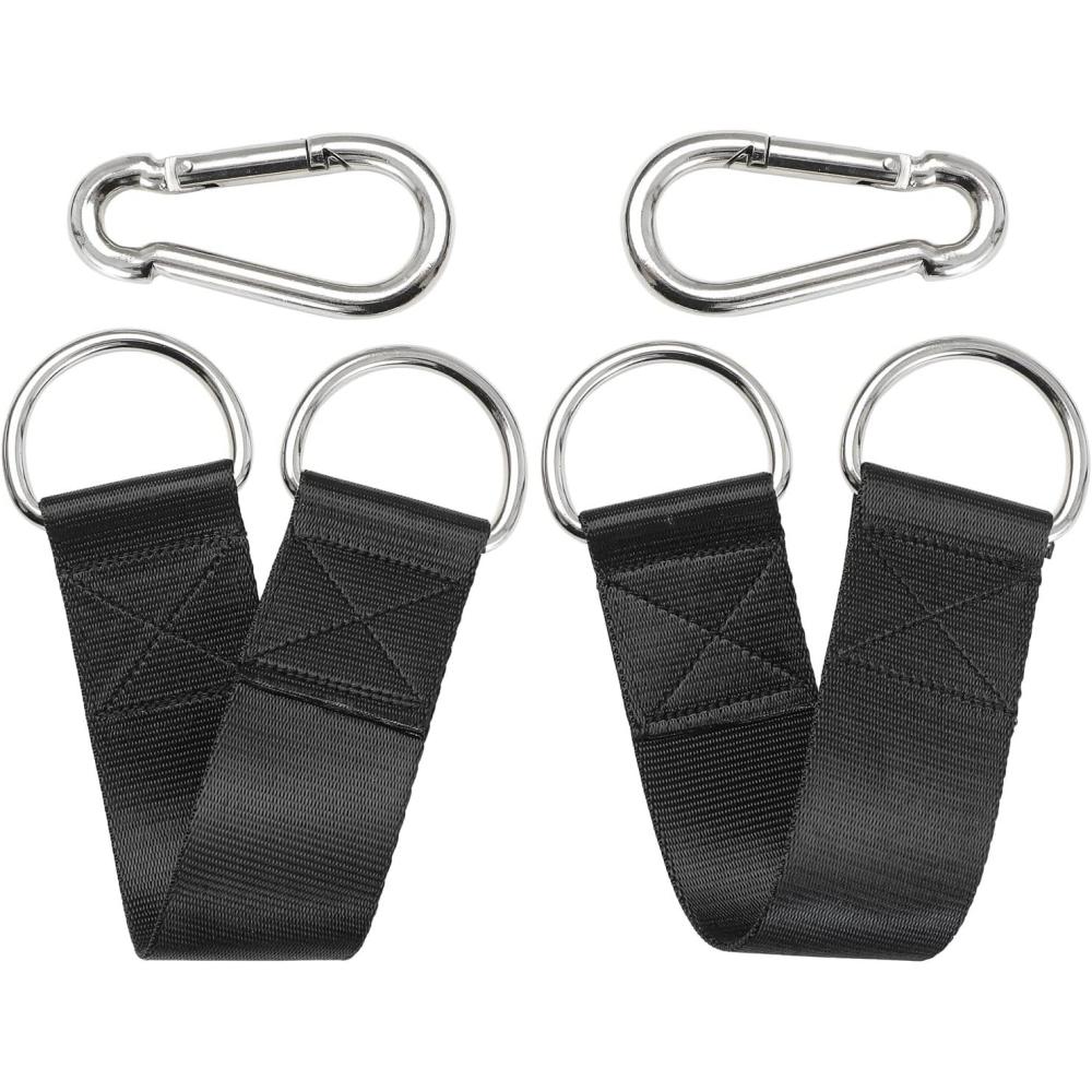 imagePANTIK Pair of Outdoor Hanging Straps with carabiner Holds 150kg 330lbs Straps Hanging Kit Hooks for Camping Door Bar Gym Bar Pullup Bar Exercise Equipment Attachments