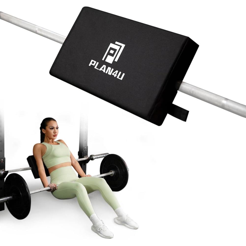 imagePlan4U Hip Thrust Back Pad for Squat Rack amp Olympic Barbell Bar Bench Press Shoulder Back Support Versatile SpaceSaving Workout Tiltpad for Split Squat Plank Elevated Pushups Glute Bridge20x10x3 Inch