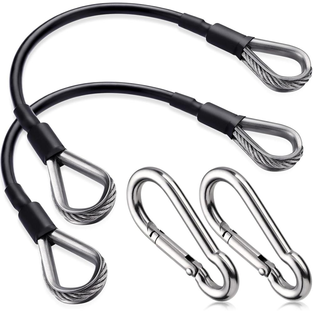 imageTOBWOLF Gym Cable Extension Fitness Extension Rope Attachment Compatible with Home Gym Accessories Thick 02 Replacement Gym Cable Machine Extension for LATTricep Pull Down Leg Extensions Machine10 2PCS