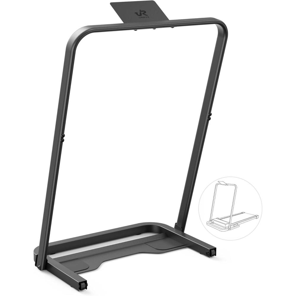 imageUREVO Walking Pad Handle Bar Only Universal Compatible for Walking Pads 236 Wide Transform WalkingPad Into a Treadmill in Seconds Easy Moving with Wheels Quick Assembly Sturdy Design BlackCarbon Black