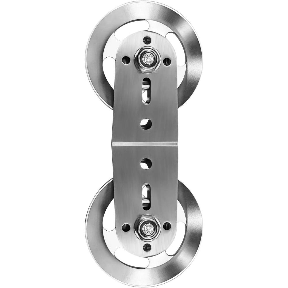 imageplzzree Swivel Dual Pulleys 360 Rotation Roller Double Pulley Wheel for DIY Home Gym Cable Machines Silent Bearing Swivel Groove Wheel Pull Down Attachment Weight Lifting