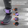 MaxOut360 Ankle Straps for Cable Machines Women and Men, Cable Kick Back Ankle Straps for Lower Body and Booty Workouts at Home and Gym(Purple Pair)
