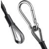 TOBWOLF Gym Cable Extension, Fitness Extension Rope Attachment Compatible with Home Gym Accessories Thick 0.2″, Replacement Gym Cable Machine Extension for LAT/Tricep Pull Down, Leg Extensions Machine(10″ (2PCS))