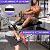 Turakun Cable Machine Attachments Set: LAT Pulldown Attachments Bar for Home Gym Accessories Tricep Rope Double D Handles(Black 6 Pack)