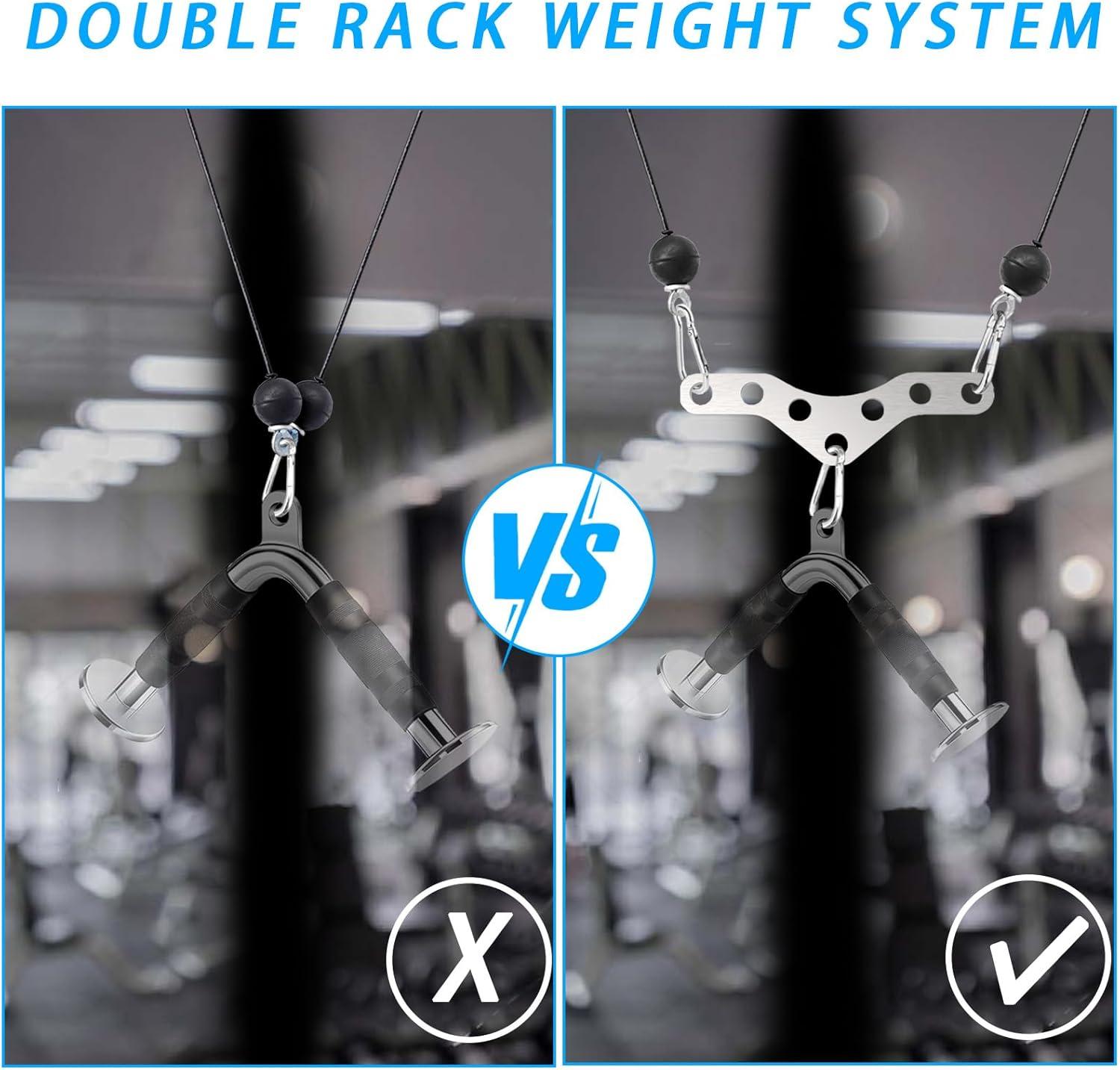 imageDouble to Single Adaptor Plate for Cable Pulley Machines Durable Solid Stainless Steel with 3 Carabiners Suitable for Dual Cable Machines LAT Pulldown Shoulder amp Biceps Exercises7Hole
