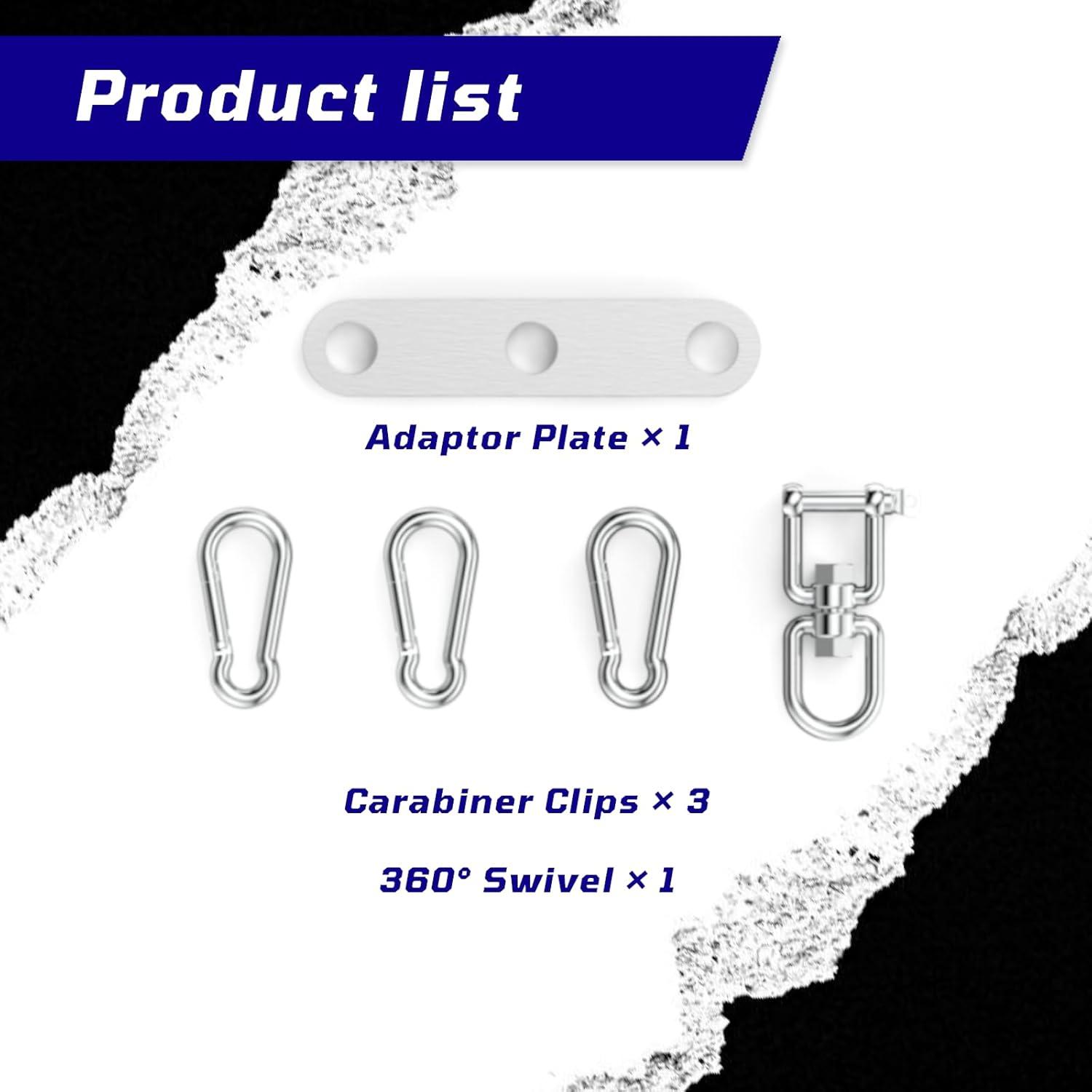imageDouble to Single Adaptor Plate for Cable Pulley Machines Durable Solid Stainless Steel with 3 Carabiners Suitable for Dual Cable Machines LAT Pulldown Shoulder amp Biceps Exercises3Hole