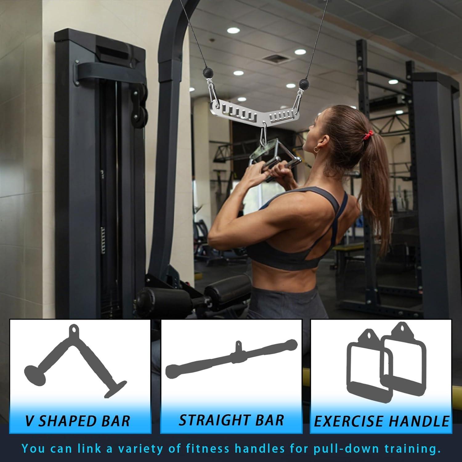 imageDouble to Single Adaptor Plate for Cable Pulley Machines Durable Solid Stainless Steel with 3 Carabiners Suitable for Dual Cable Machines LAT Pulldown Shoulder amp Biceps ExercisesMultiSlot
