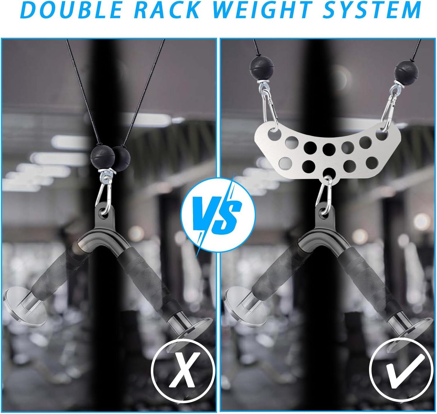 imageDouble to Single Adaptor Plate for Cable Pulley Machines Durable Solid Stainless Steel with 3 Carabiners Suitable for Dual Cable Machines LAT Pulldown Shoulder amp Biceps Exercises12Hole