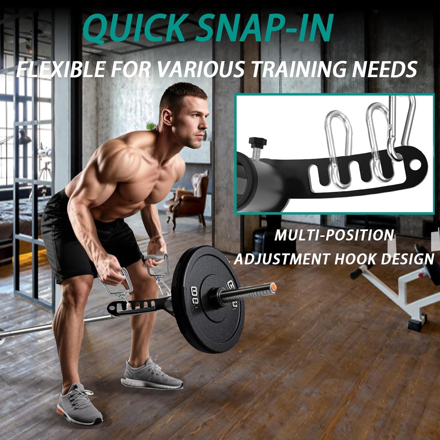 imageDouble to Single Adaptor Plate for Cable Pulley Machines Durable Solid Stainless Steel with 3 Carabiners Suitable for Dual Cable Machines LAT Pulldown Shoulder amp Biceps Exercises2in1