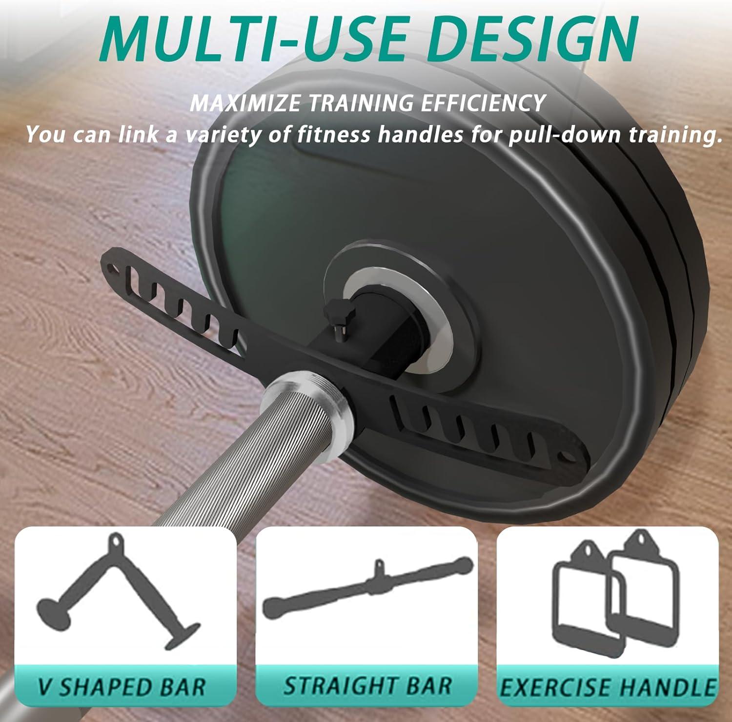 imageDouble to Single Adaptor Plate for Cable Pulley Machines Durable Solid Stainless Steel with 3 Carabiners Suitable for Dual Cable Machines LAT Pulldown Shoulder amp Biceps Exercises2in1