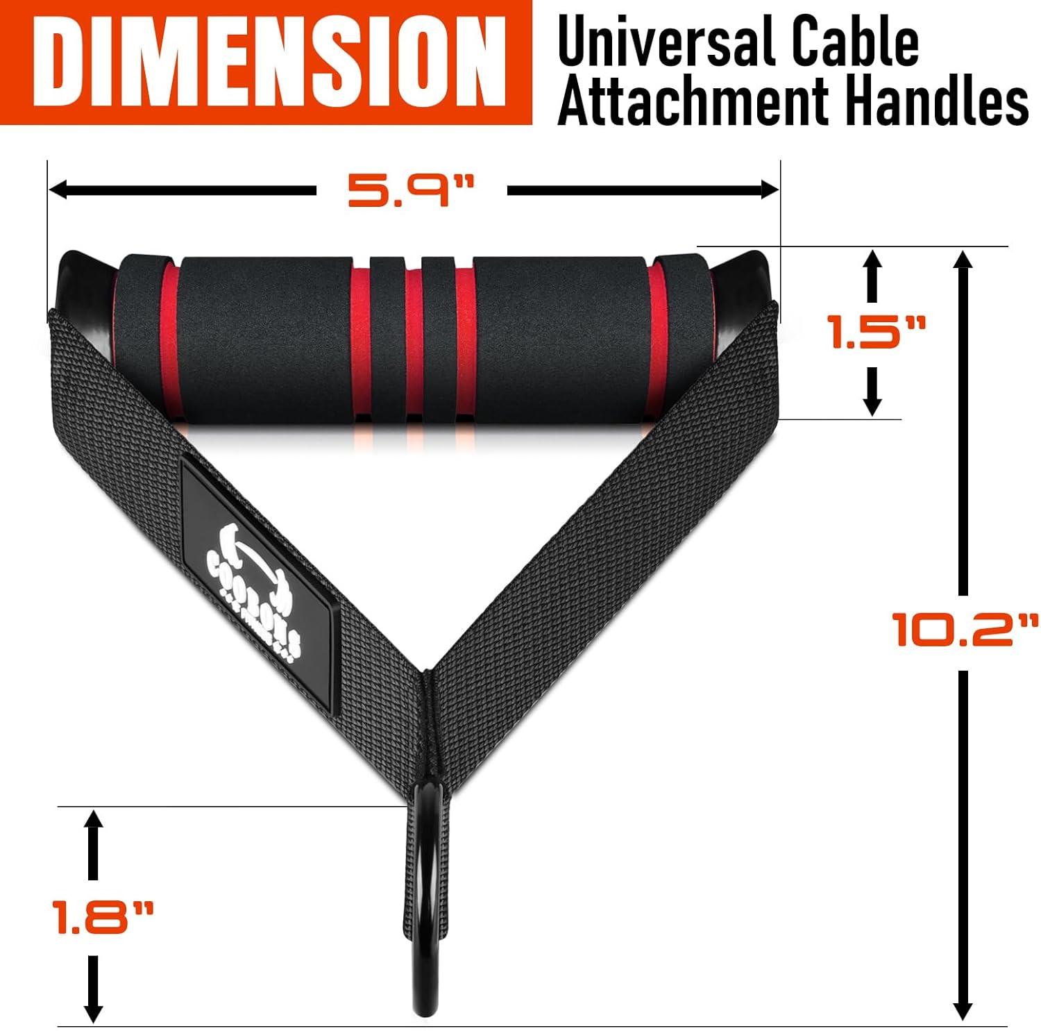imageHeavy Duty Exercise Handles Gym Cable Handles for Cable Machine Attachments D Handle Cable Attachments Handles for Resistance Bands Workout Accessories Fitness Equipment for Home GymBlack Red