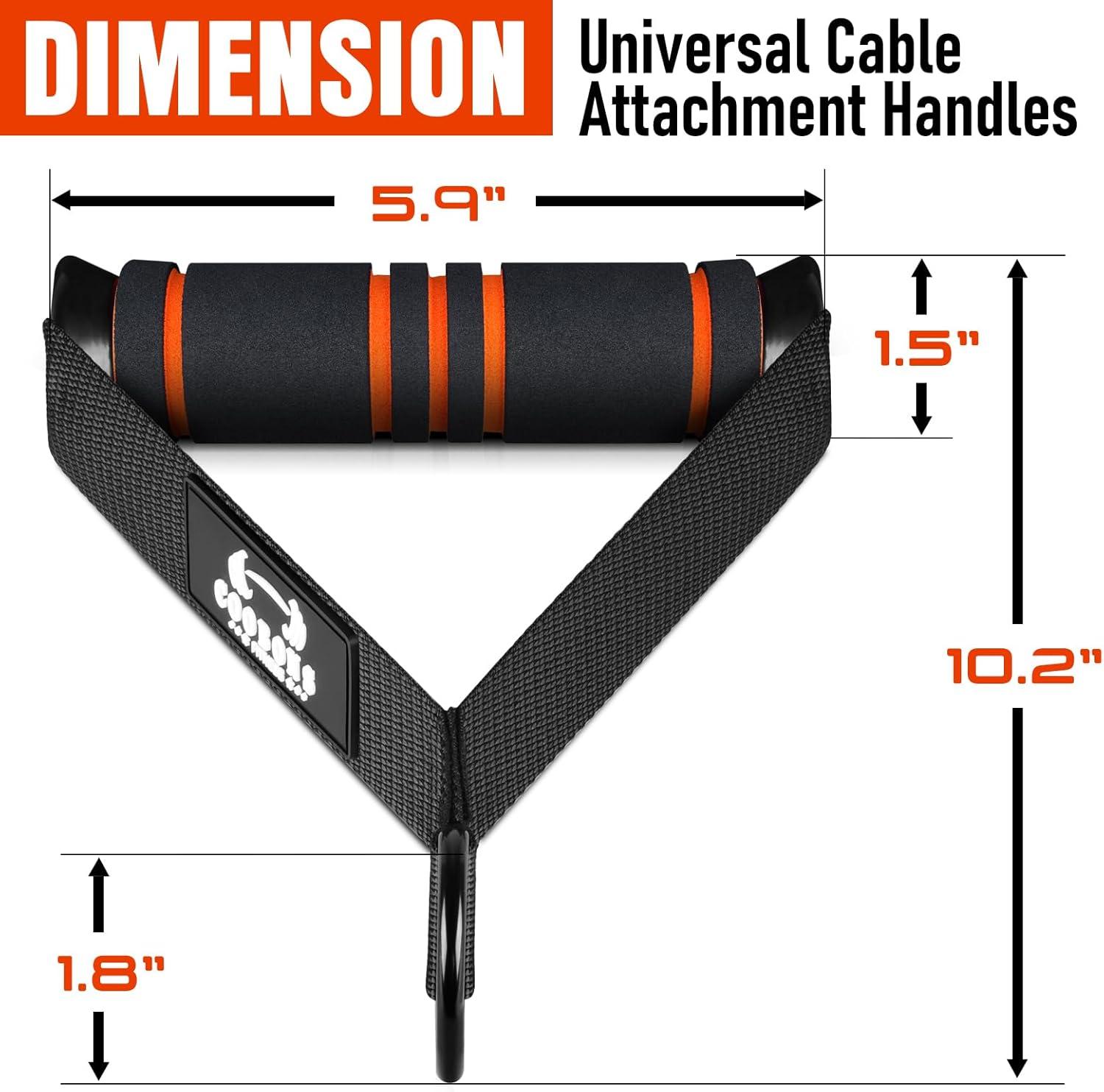 imageHeavy Duty Exercise Handles Gym Cable Handles for Cable Machine Attachments D Handle Cable Attachments Handles for Resistance Bands Workout Accessories Fitness Equipment for Home GymBlack Orange