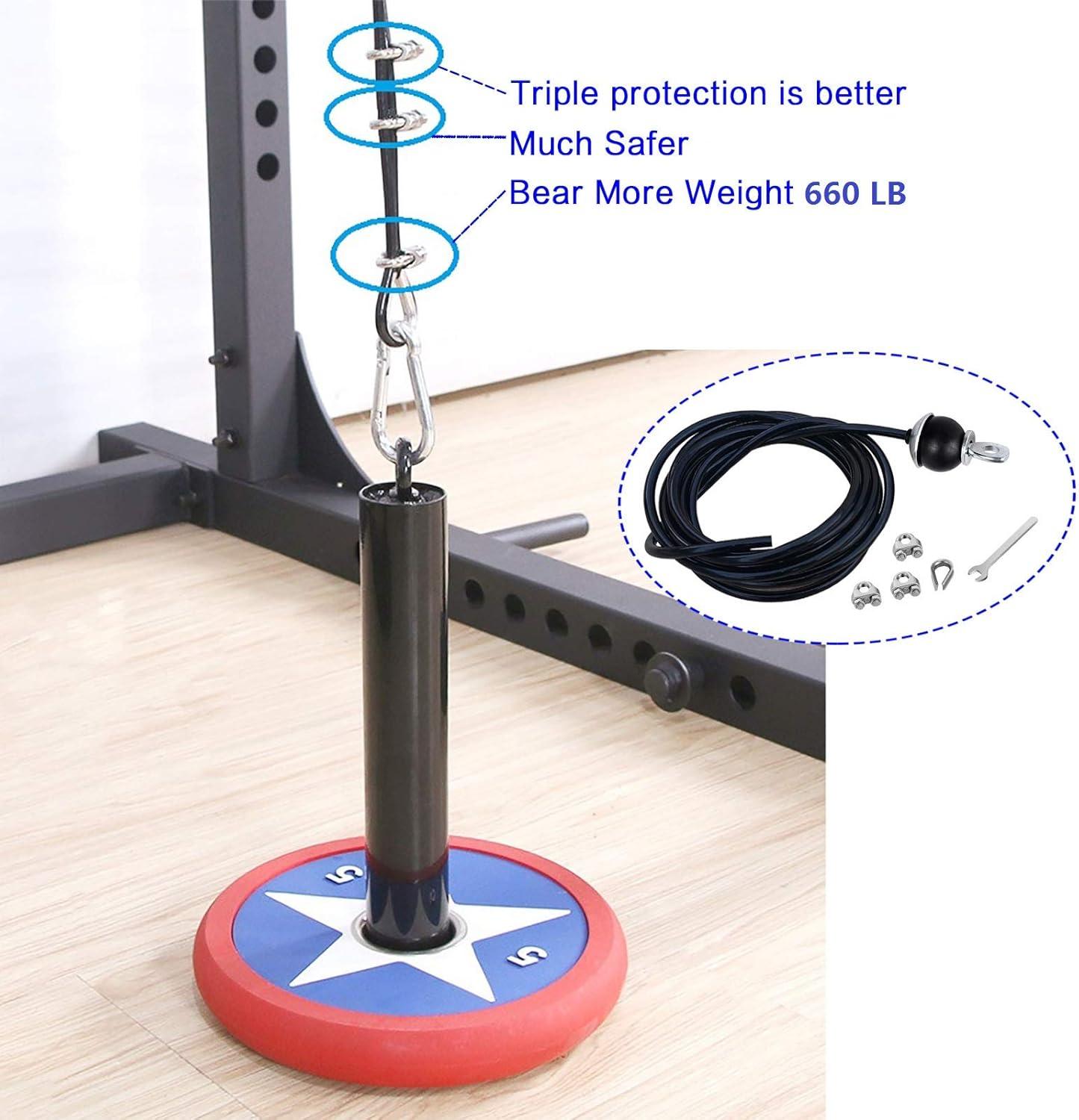 imageHome Gym Fitness LAT Pulldown Cable Replacement 78118 236 Inch 6mm Adjustable Length for Pulley System Cable Machine Workout Equipment Steel Wire Rope with Rubber Stopper Ball 118 Inch118 Inch Adjustable Cable