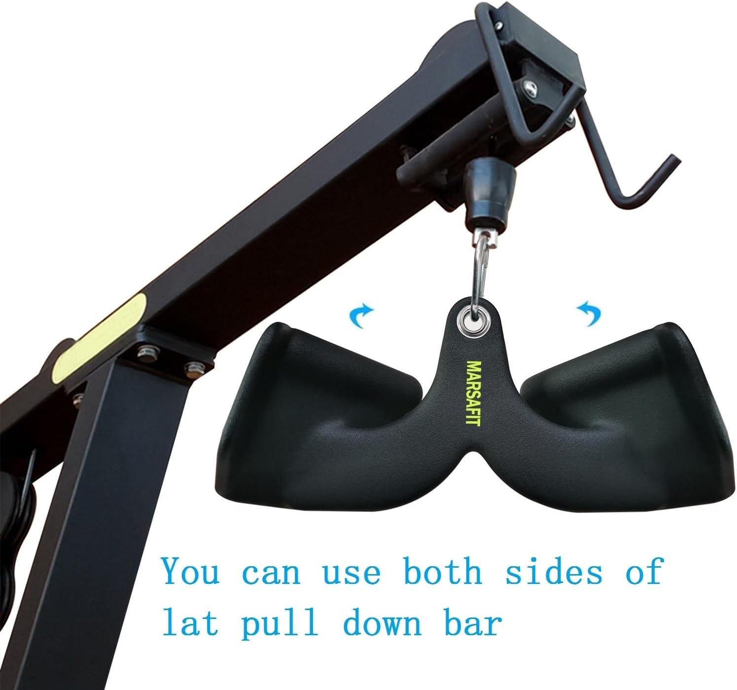 imageHome Gym Fitness Rowing Tbar Vbar Pulley Cable Machine Attachment Bicep Curl Tricep Lat pulldown Bar Back Strength Training Handle Grips Lat Pull Down Bar for Seat Row WorkoutStyle 1
