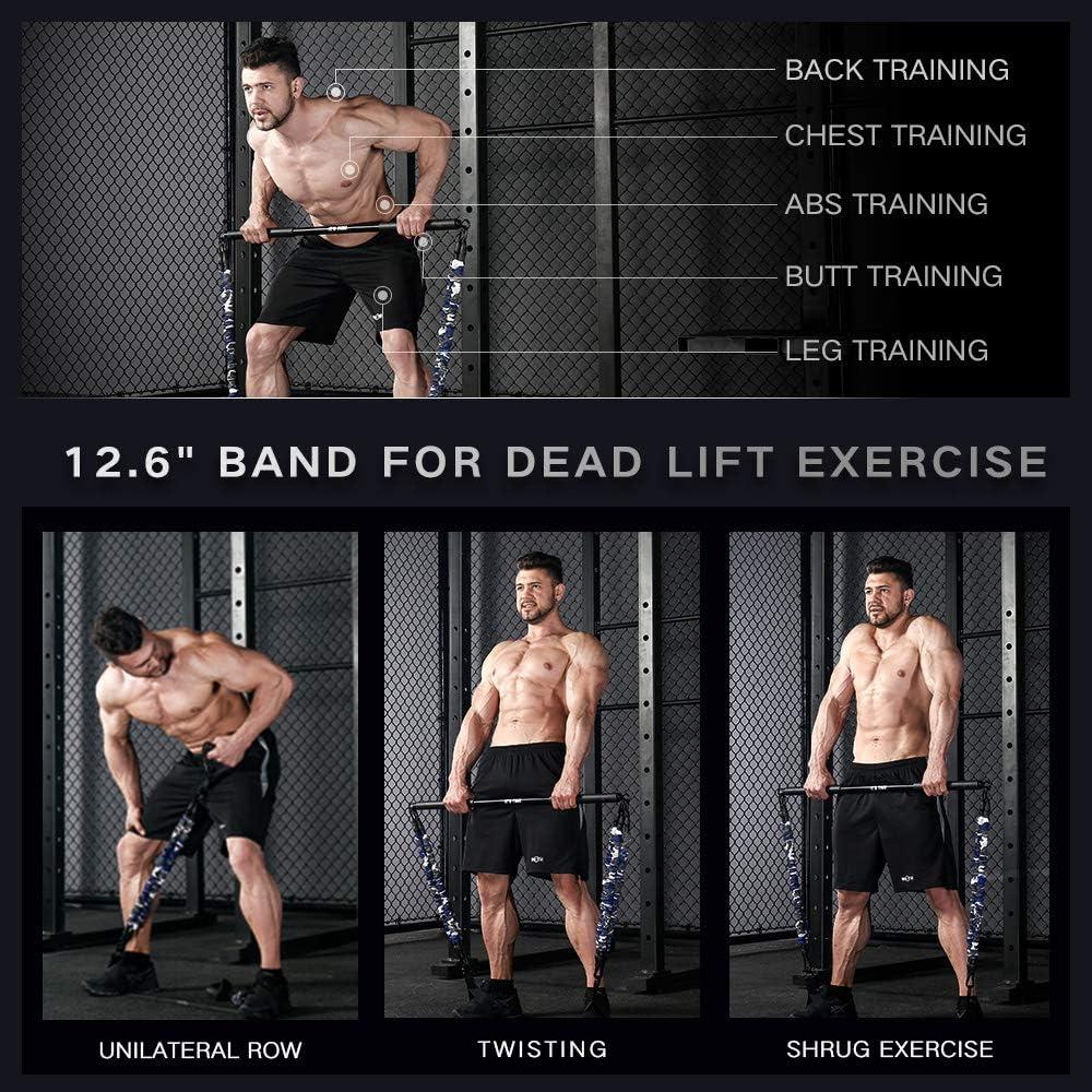 imageINNSTAR Cable Handles Gym Equipment Resistance Band Handles with Solid ABS Core Grips D Handle Cable Attachment Heavy Duty Exercise Handles Cable Machine HandlesDeadlift Band Camo Blue126