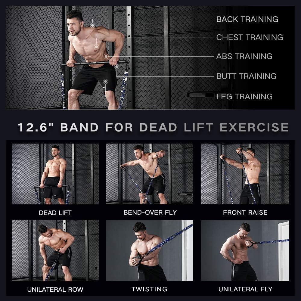 imageINNSTAR Cable Handles Gym Equipment Resistance Band Handles with Solid ABS Core Grips D Handle Cable Attachment Heavy Duty Exercise Handles Cable Machine HandlesDeadlift Band Black 33 LBS126