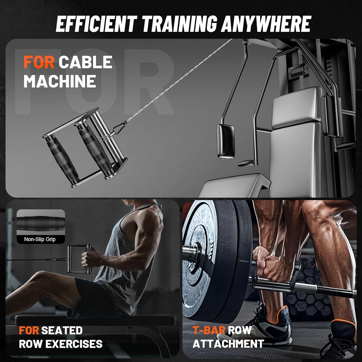 imageJOTUPLUN Cable Machine Attachment for Home Gym Tricep Press LAT Pull Down Attachment Tricep Press Down Cable Accessories for Weight Fitness Multiple OptionsTricep Rope Snap Hooks
