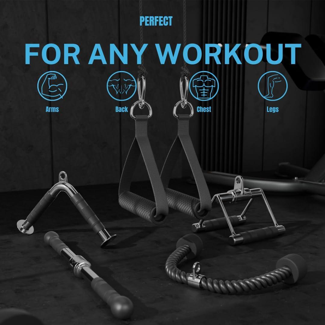 imageSchibs Cable Machine Attachment LAT Pulldown Attachments Cable Machine Accessories for Home Gym