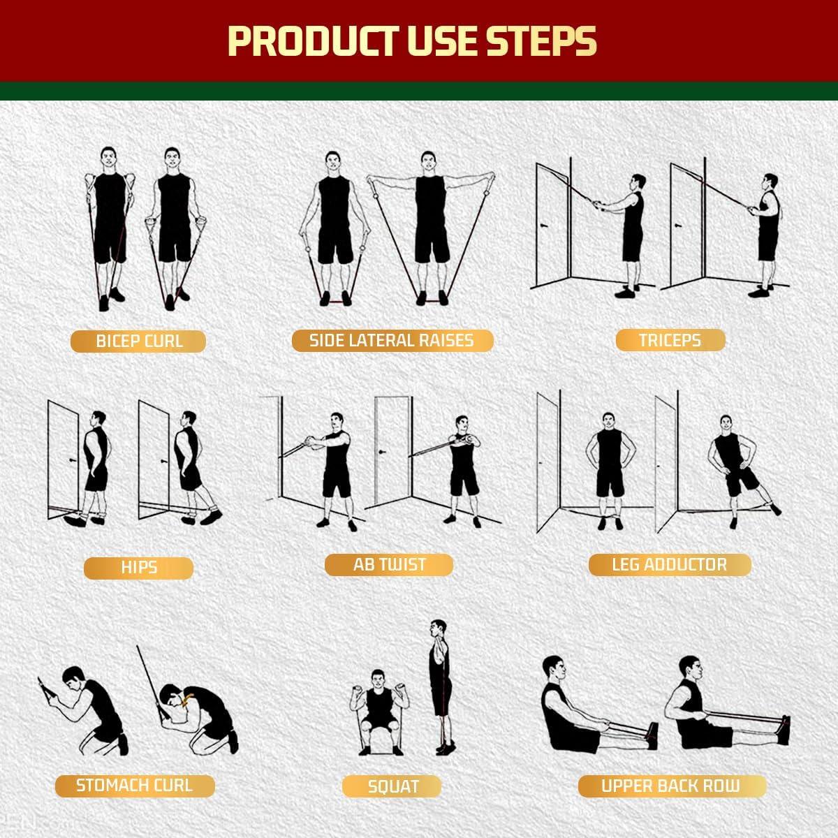 imageVEICK Resistance Bands Exercise Bands Workout Bands Resistance Bands for Working Out with Handles for Men and Women Exercising Bands for Fitness Weights Work Out at HomeArmy Green