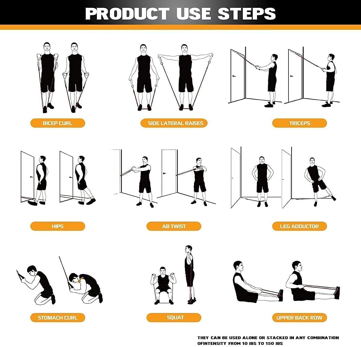 imageVEICK Resistance Bands Exercise Bands Workout Bands Resistance Bands for Working Out with Handles for Men and Women Exercising Bands for Fitness Weights Work Out at HomeArmy Green