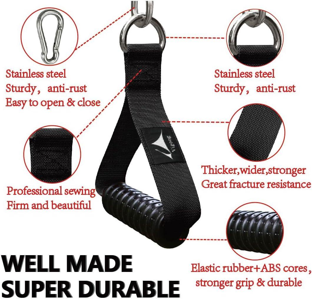 imageVigoog Heavy Duty Workout Handle Attachment for Cable Machine Pulley System amp Resistance Bands NonSlip Comfort Exercise Grip for Gym Home Fitness EquipmentSpace Black xw