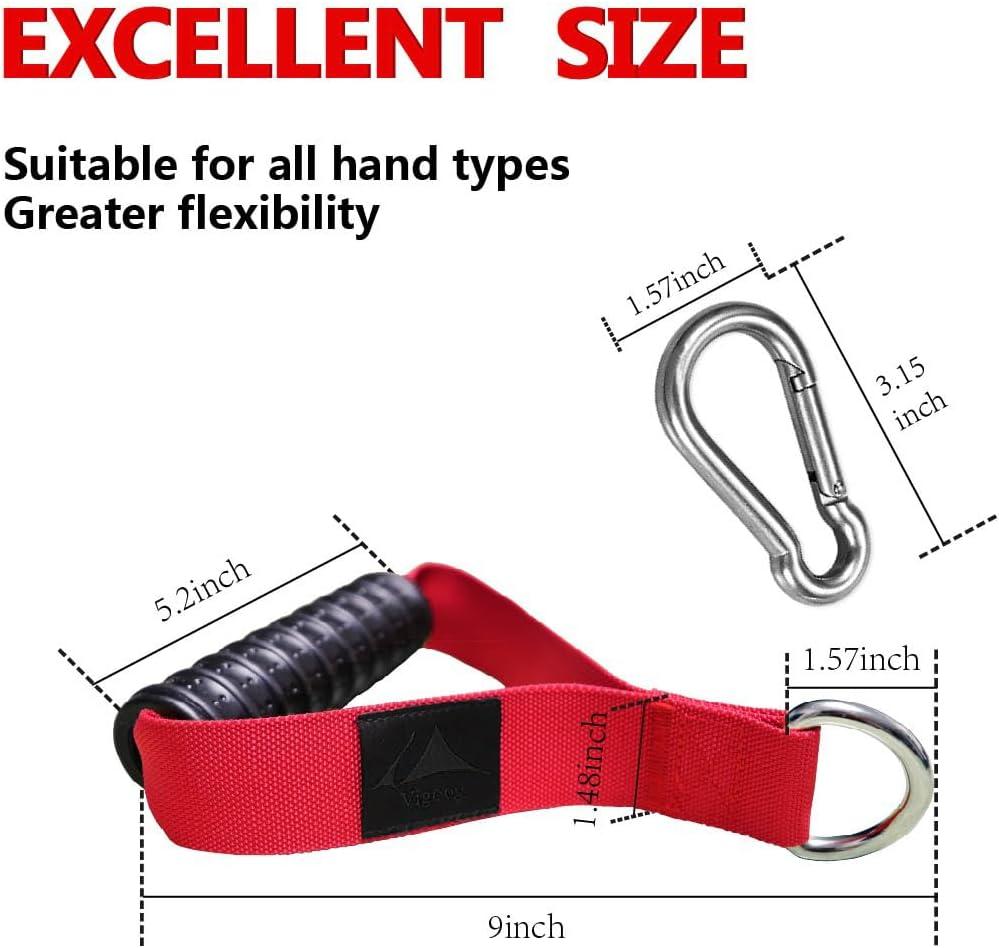 imageVigoog Heavy Duty Workout Handle Attachment for Cable Machine Pulley System amp Resistance Bands NonSlip Comfort Exercise Grip for Gym Home Fitness EquipmentGlory Red XG