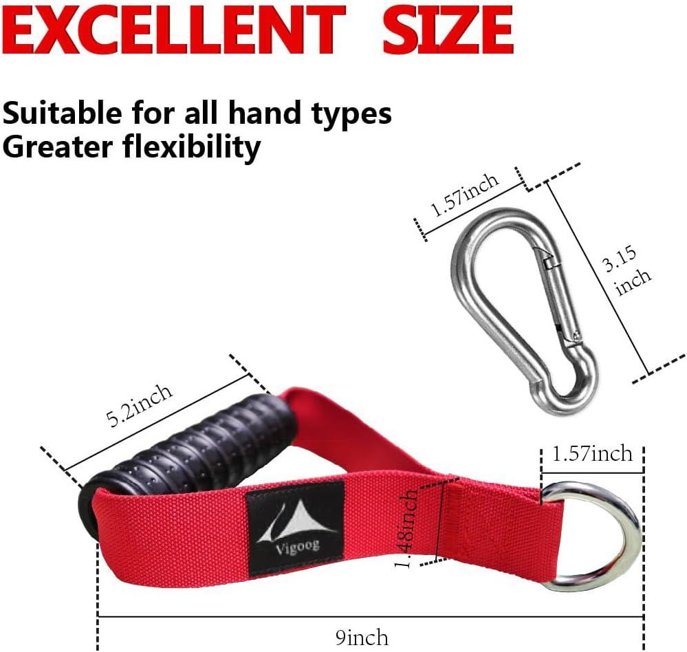 imageVigoog Heavy Duty Workout Handle Attachment for Cable Machine Pulley System amp Resistance Bands NonSlip Comfort Exercise Grip for Gym Home Fitness EquipmentGlory Red XW