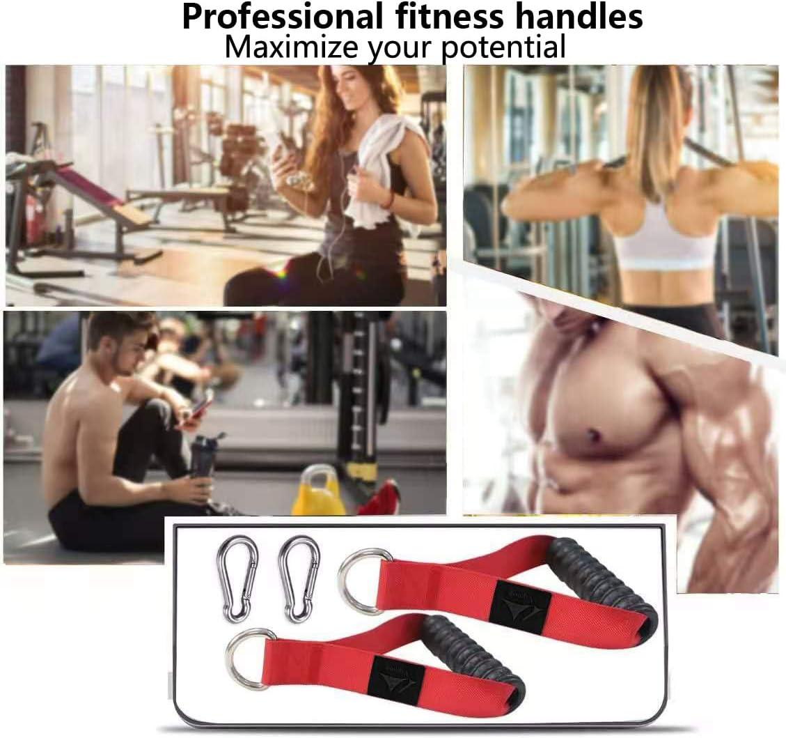 imageVigoog Heavy Duty Workout Handle Attachment for Cable Machine Pulley System amp Resistance Bands NonSlip Comfort Exercise Grip for Gym Home Fitness EquipmentGlory Red XG