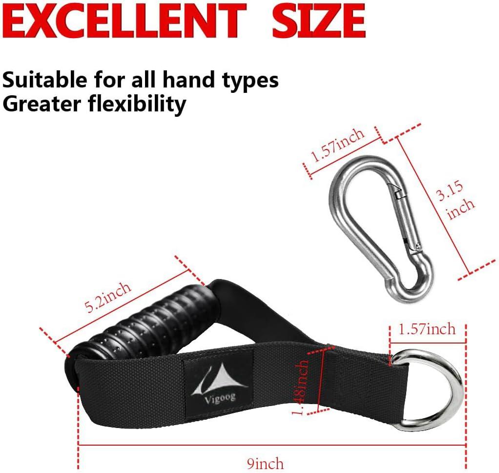 imageVigoog Heavy Duty Workout Handle Attachment for Cable Machine Pulley System amp Resistance Bands NonSlip Comfort Exercise Grip for Gym Home Fitness EquipmentSpace Black xw