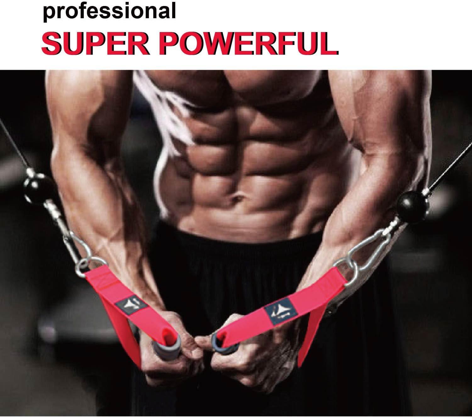 imageVigoog Heavy Duty Workout Handle Attachment for Cable Machine Pulley System amp Resistance Bands NonSlip Comfort Exercise Grip for Gym Home Fitness EquipmentGlory Red XW