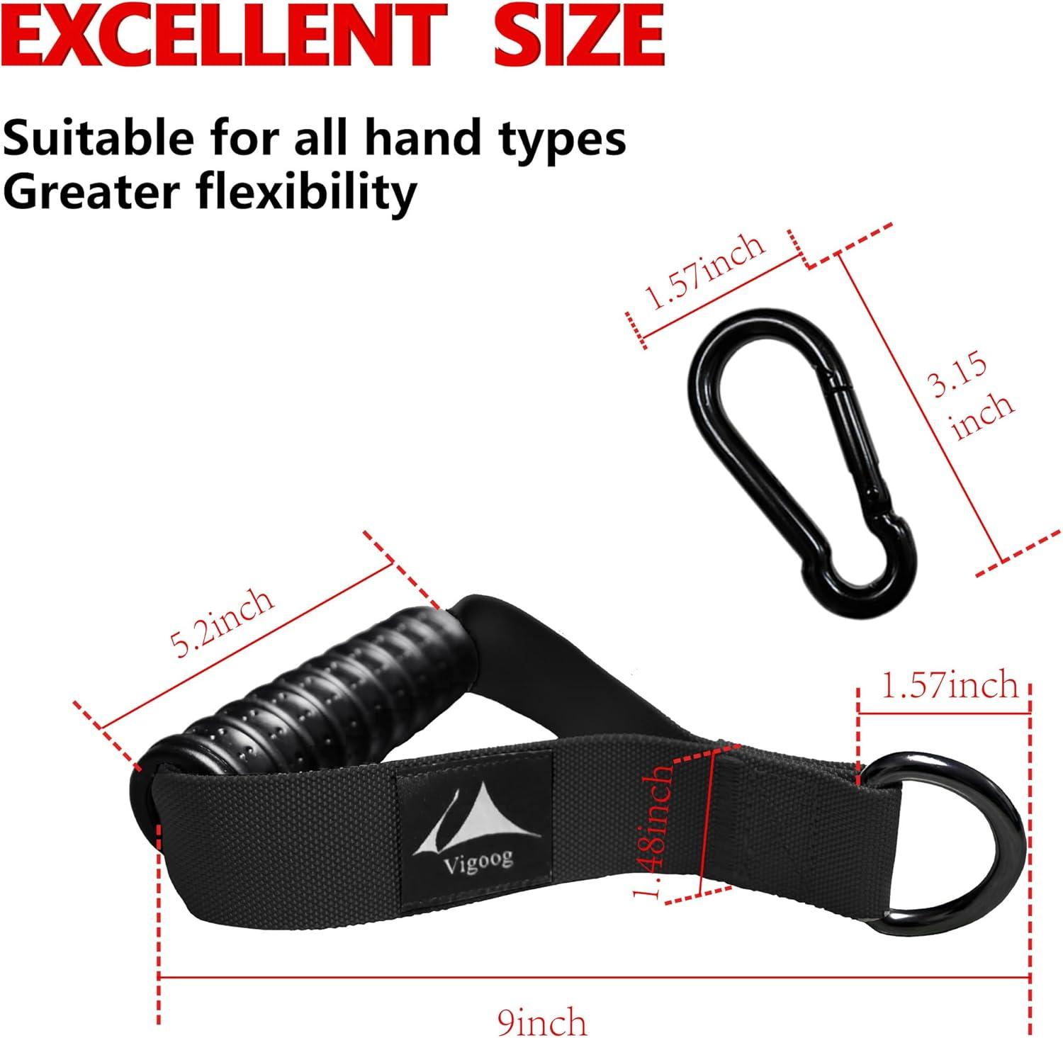 imageVigoog Heavy Duty Workout Handle Attachment for Cable Machine Pulley System amp Resistance Bands NonSlip Comfort Exercise Grip for Gym Home Fitness EquipmentCarbon Black xw