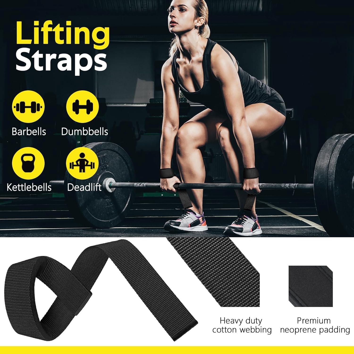 imageWALITO 7Pcs Barbell Pad Set for Hip Thrust Squat PadGym Accessories for Women with Bar BadBench Press with Gym Ankle StrapsResistance Bands for Working OutLifting StrapCarry BagBlack