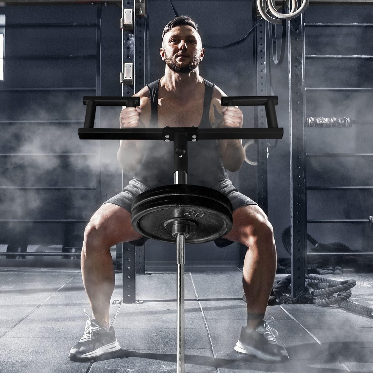 imageYes4All Viking Press Landmine Handle Attachment for 2Inch Olympic Barbell 3 Hand Grip Positions Support Home Gym for Deadlift Squat Workout Increased VersatilityA Black Viking Press Handle