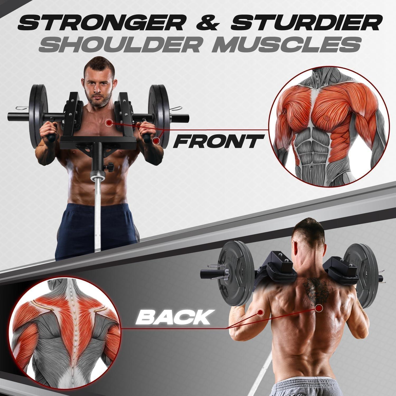 imageYes4All Viking Press Landmine Handle Attachment for 2Inch Olympic Barbell 3 Hand Grip Positions Support Home Gym for Deadlift Squat Workout Increased VersatilityA Black Viking Press