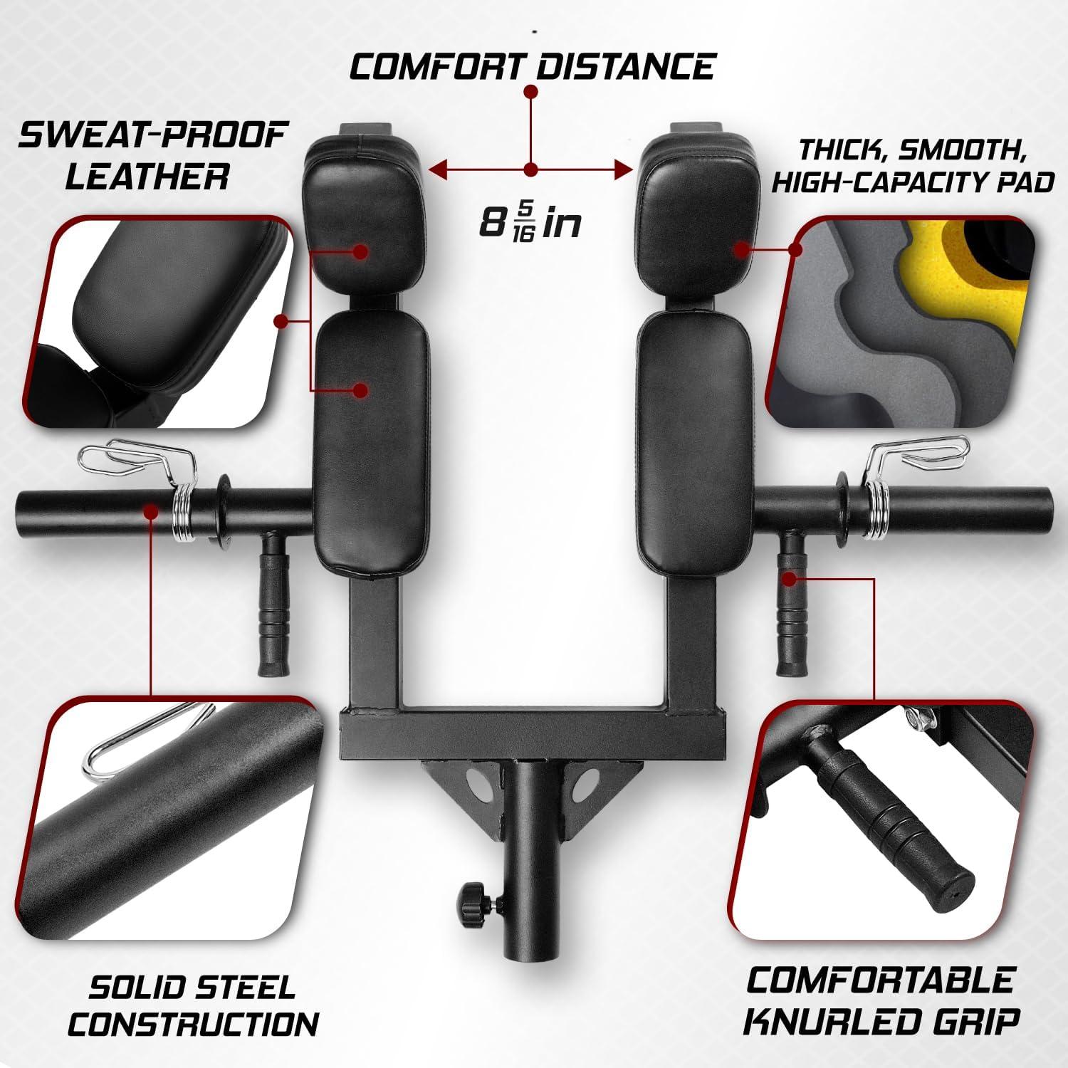 imageYes4All Viking Press Landmine Handle Attachment for 2Inch Olympic Barbell 3 Hand Grip Positions Support Home Gym for Deadlift Squat Workout Increased VersatilityA Black Viking Press