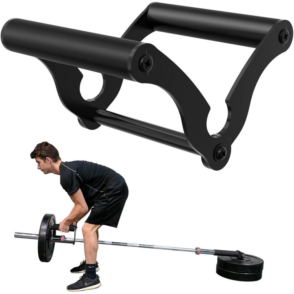 imageAimiDream V Bar Landmine Handle Attachment for Barbell Bar Solid MultiGrip Landmine Handle Attachment with NonSlip Rubber Handle Fits Olympic Bars Strength Training BarsBlack