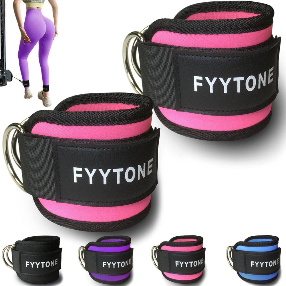imageAnkle StrapPair for Cable Machine Ankle Cuff for Kickbacks Leg Extensions Lower Body Exercises Glute Workouts Booty Hip Abductors Exercise for Home amp GymPink