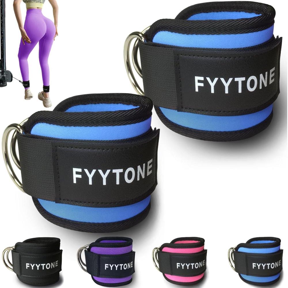 imageAnkle StrapPair for Cable Machine Ankle Cuff for Kickbacks Leg Extensions Lower Body Exercises Glute Workouts Booty Hip Abductors Exercise for Home amp GymBlue