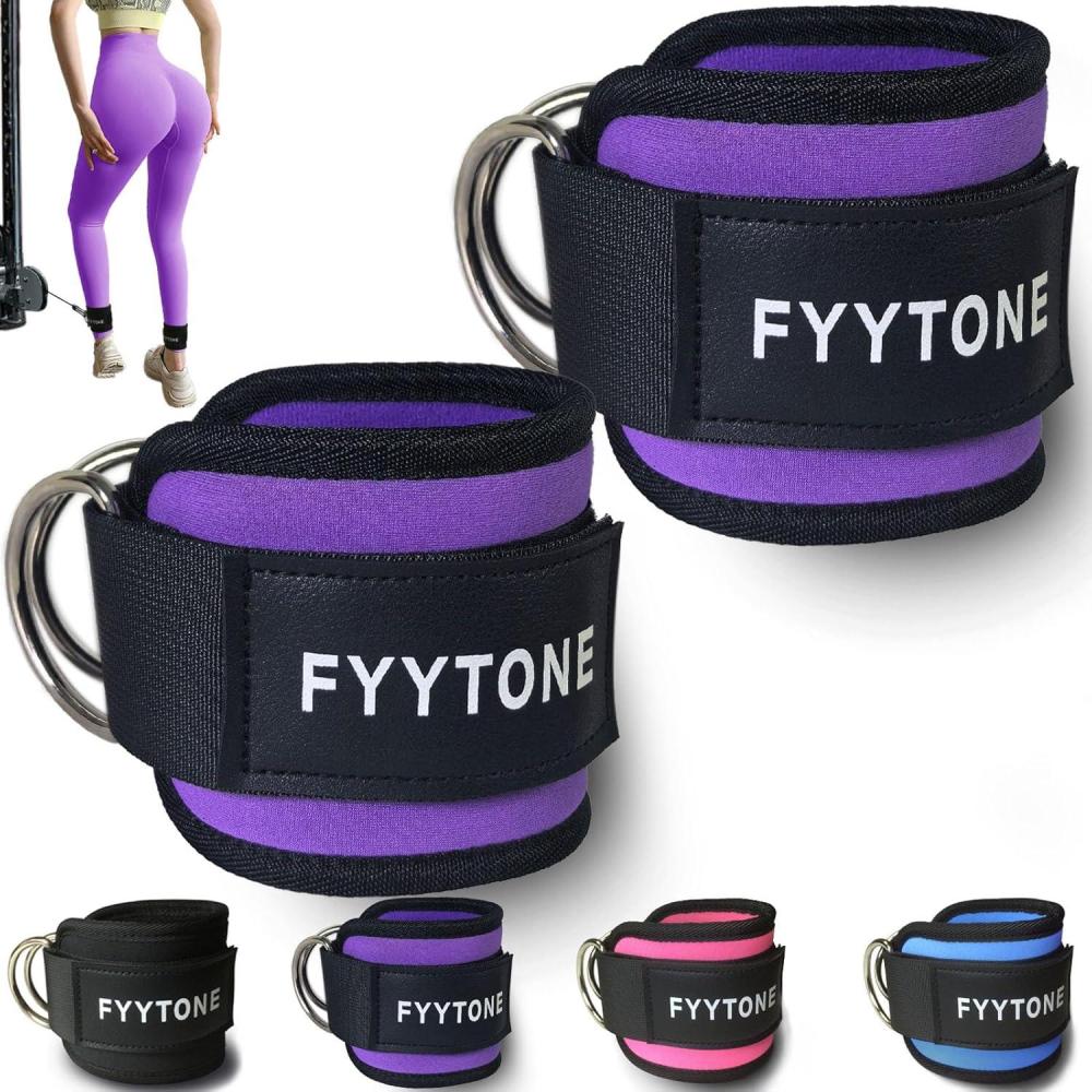 imageAnkle StrapPair for Cable Machine Ankle Cuff for Kickbacks Leg Extensions Lower Body Exercises Glute Workouts Booty Hip Abductors Exercise for Home amp GymPurple