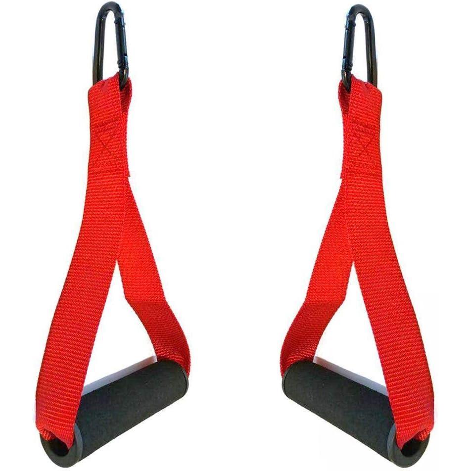 imageFITNESS MANIAC Home Gym Cable Attachment Handle Machine Exercise Chrome PressDown Strength Training Home Gym AttachmentsDHandle Straps Pair