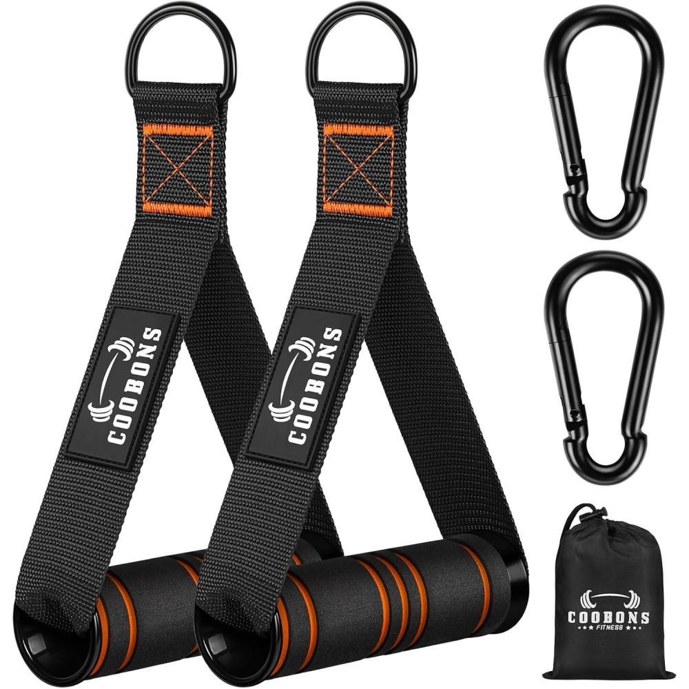 imageHeavy Duty Exercise Handles Gym Cable Handles for Cable Machine Attachments D Handle Cable Attachments Handles for Resistance Bands Workout Accessories Fitness Equipment for Home GymBlack Orange