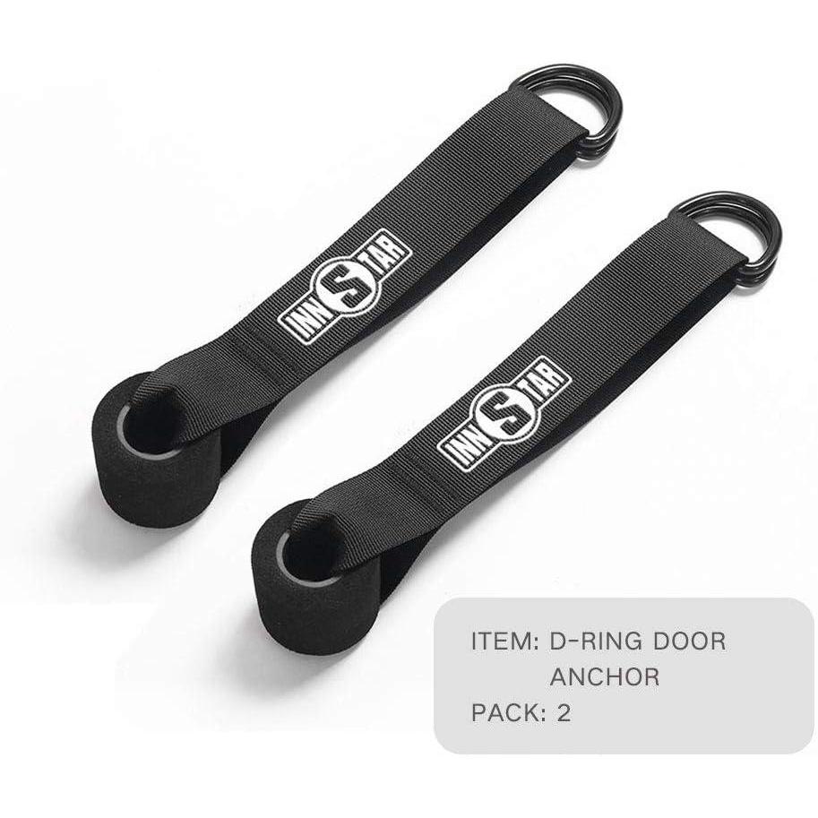 imageINNSTAR Cable Handles Gym Equipment Resistance Band Handles with Solid ABS Core Grips D Handle Cable Attachment Heavy Duty Exercise Handles Cable Machine HandlesDring Door Anchor