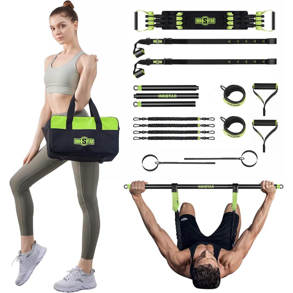 imageINNSTAR Cable Handles Gym Equipment Resistance Band Handles with Solid ABS Core Grips D Handle Cable Attachment Heavy Duty Exercise Handles Cable Machine HandlesGreen