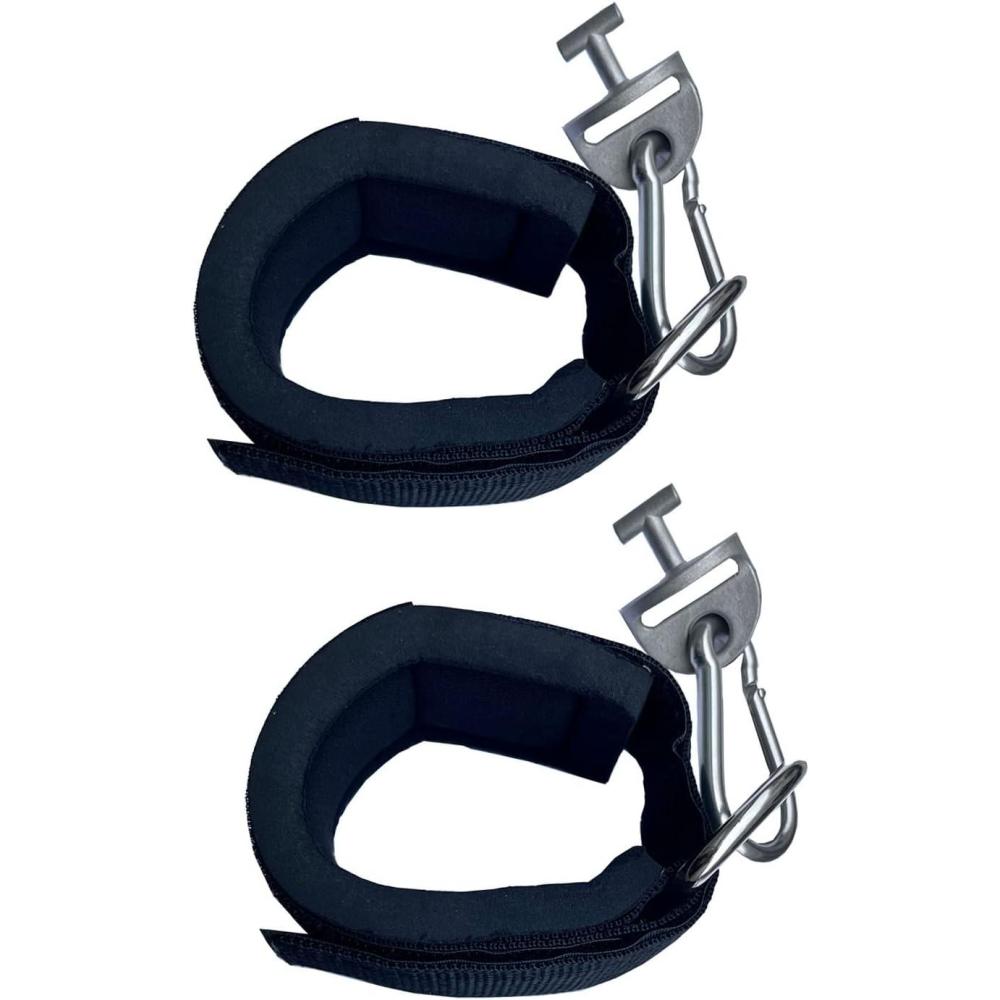 imageJILINWEI Ankle Workout Straps for Tonal Gym MachineHot Pink Adjustable Ankle Strap Attachments for Tonalwith Special Tonal Adapter AccessoryBlack