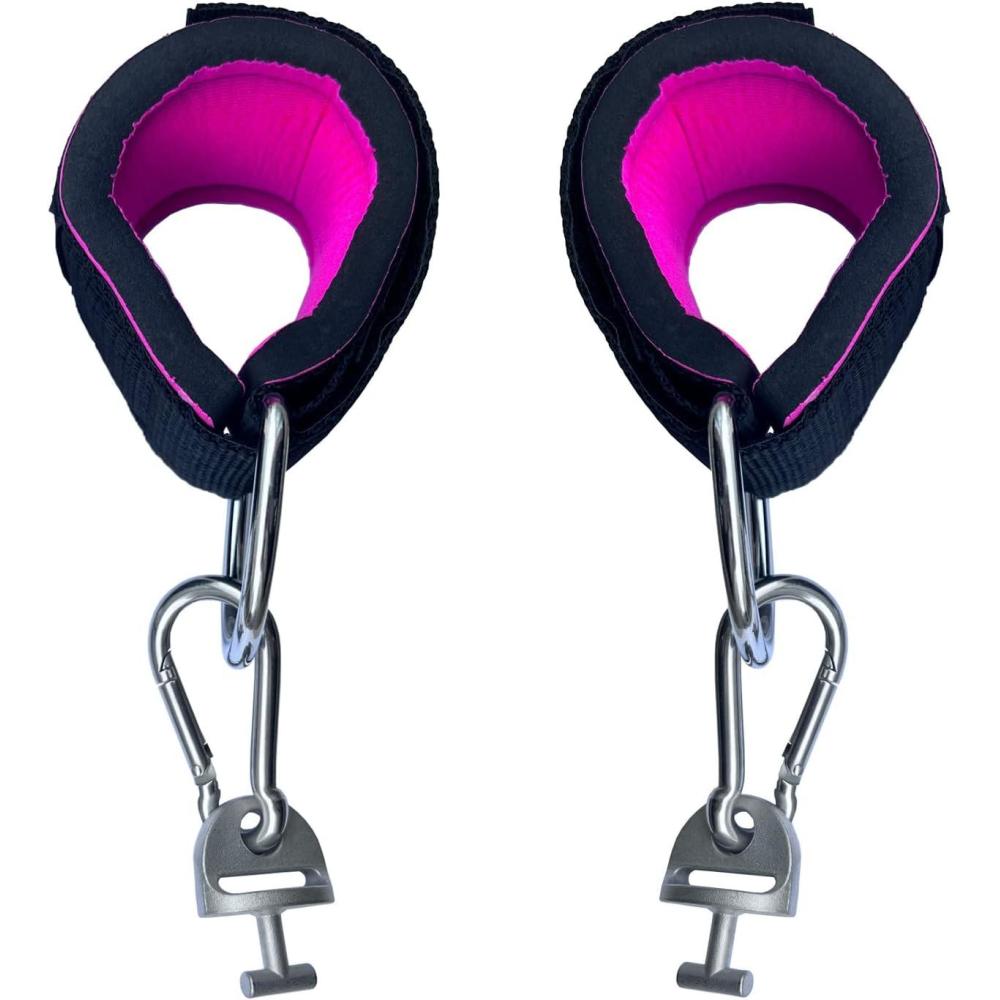 imageJILINWEI Ankle Workout Straps for Tonal Gym MachineHot Pink Adjustable Ankle Strap Attachments for Tonalwith Special Tonal Adapter AccessoryPink