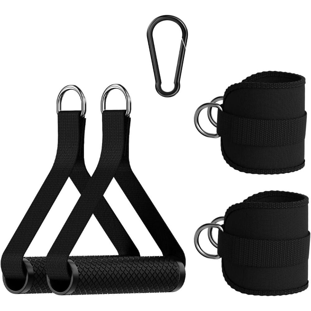 imageJOTUPLUN Cable Machine Attachment for Home Gym Tricep Press LAT Pull Down Attachment Tricep Press Down Cable Accessories for Weight Fitness Multiple OptionsGym Handles  Ankle Straps  Snap Hooks